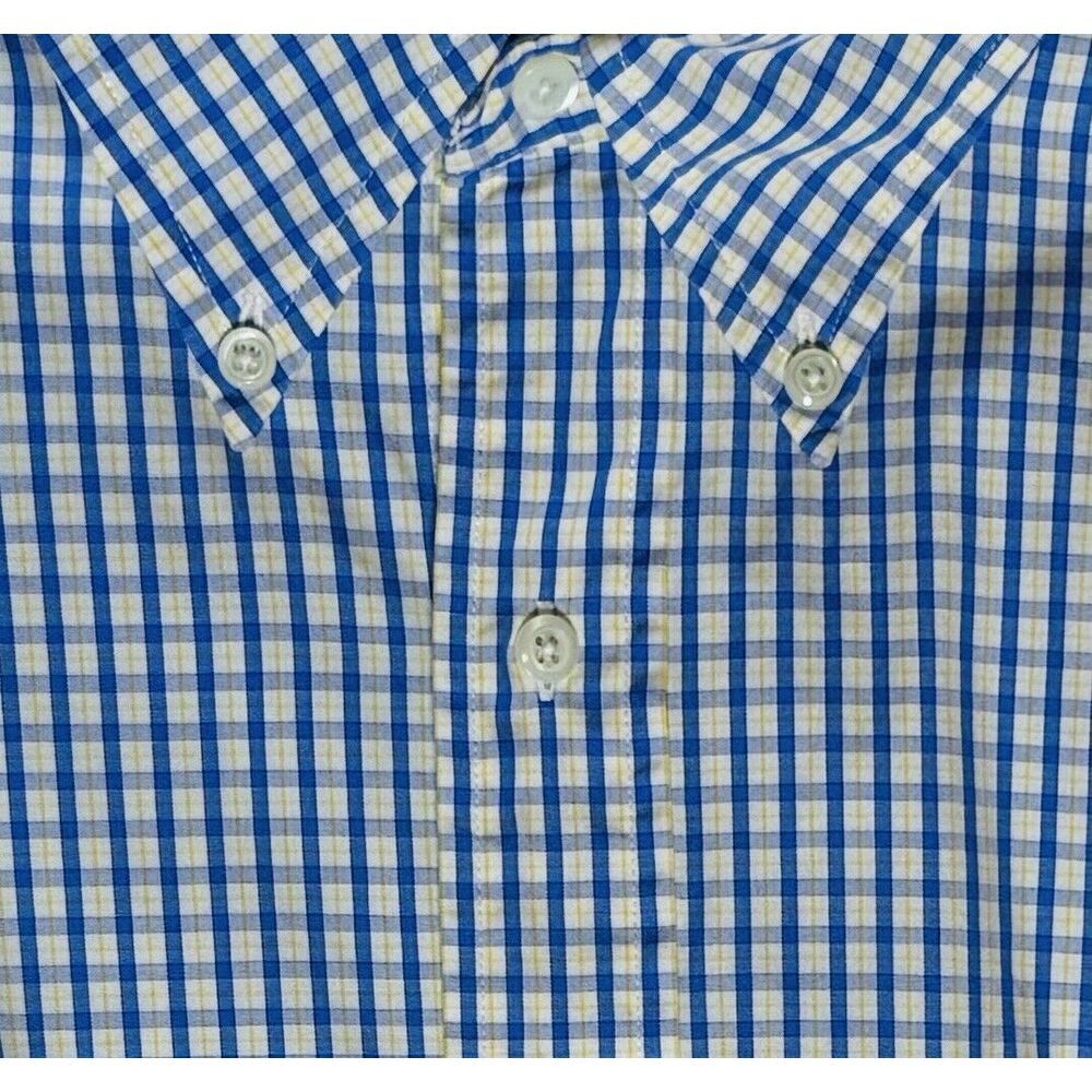 Brooks Brothers Shirt 15.5 x 32/33 Blue Check 100% Cotton